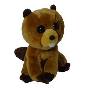 TY VelveTy Richie Beaver Stuffed Animal Plush 6 inch Soft Collectible Toy
